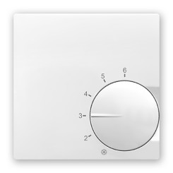 Produktbild von Raumthermostat Aufputz extra flach reinweiß glänzend