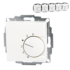 Produktbild von Raumthermostat UP 55x55 reinweiß glänzend 5 Stück