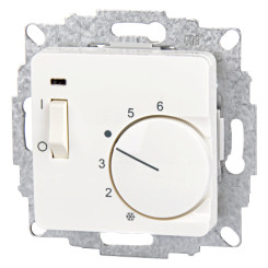 Produktbild von Raumthermostat UP mit Schalter 50x50 reinweiß glänzend