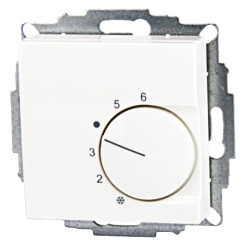 Produktbild von Raumthermostat UP Wechslerkontakt 55x55 reinweiß glänzend