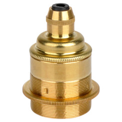 Produktbild von Retro Lampenfassung E27 Metall Gold mit Klemmnippel