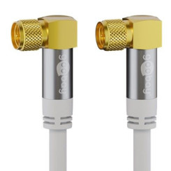 Produktbild von SAT Anschlusskabel Premium beidseitig abgewinkelt weiß 10 m