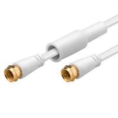 Produktbild von SAT Kabel flach vergoldet weiß 1,5 m