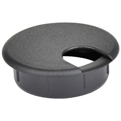 Produktbild von Schreibtisch Kabeldurchführung mit drehbarem Deckel schwarz 60 mm