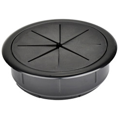 Produktbild von Schreibtisch Kabeldurchlass mit flexiblem Deckel schwarz 60 mm