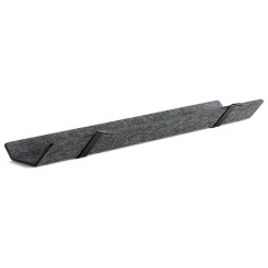 Produktbild von Schreibtisch Kabelwanne aus Filz Kabelkanal grau / schwarz 115 cm