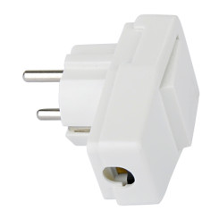 Produktbild von Schutzkontakt Winkelstecker mit Schalter Thermoplast