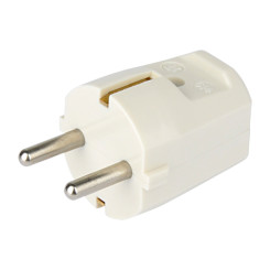 Produktbild von Schutzkontakt Stecker Duroplast weiß