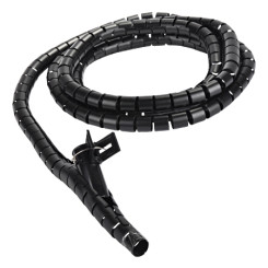 Produktbild von Spiralschlauch flexibel mit Einziehhilfe 2,5 m schwarz