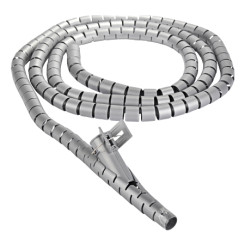 Produktbild von Spiralschlauch flexibel mit Einziehhilfe 2,5 m silber