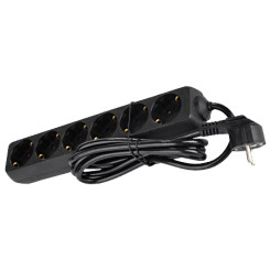 Produktbild von Steckdosenleiste 6-fach 1,5 m schwarz
