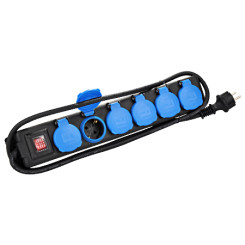 Produktbild von Steckdosenleiste 6-fach mit Schalter für den Außenbereich IP44