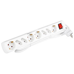 Produktbild von Steckdosenleiste 8-fach 4+4 mit Schalter weiß