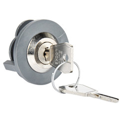 Produktbild von Steckdosenschloss grau mit 2 Schlüssel