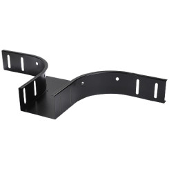 Produktbild von T-Abzweigstück 90° horizontal pulverbeschichtet schwarz matt 200 mm