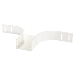 Produktbild von T-Abzweigstück 90° horizontal pulverbeschichtet weiß matt 200 mm