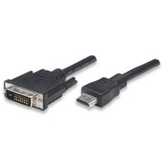 Produktbild von TECHly HDMI DVI-D Anschlusskabel / Monitorkabel schwarz 1 m