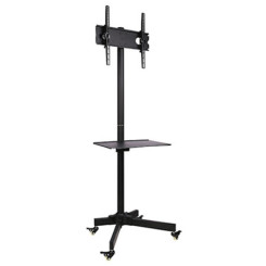Produktbild von TECHly mobiler TV-Ständer mit Rollen 23-55 Zoll Monitorständer mit Ablage