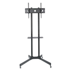 Produktbild von TECHly mobiler TV Ständer mit Rollen 30-65 Zoll Monitorständer mit Ablage