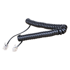 Produktbild von Telefonhörer Spiralkabel schwarz 2 m
