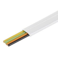 Produktbild von Telefonkabel flach 4-adrig weiß Flachkabel Modularkabel