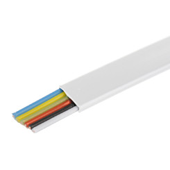 Produktbild von Telefonkabel flach 6-adrig weiß Flachkabel Modularkabel