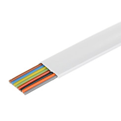 Produktbild von Telefonkabel flach 8-adrig weiß Flachkabel Modularkabel