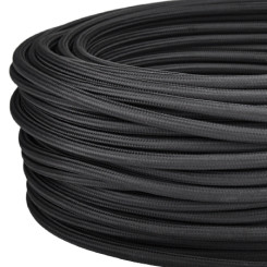 Produktbild von Textilkabel Stoffkabel 3x1,5 mm² schwarz 5 m