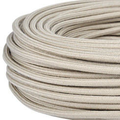 Produktbild von Textilkabel Stoffkabel 3x0,75 mm² beige 25 m