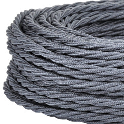 Produktbild von Textilkabel Stoffkabel gedreht 3x0,75 mm² graphit 25 m