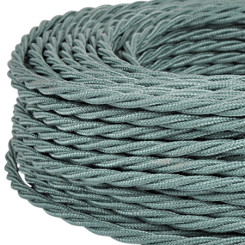 Produktbild von Textilkabel Stoffkabel gedreht 3x0,75 mm² salbeigrün Meterware
