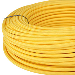 Produktbild von Textilkabel Stoffkabel 3x0,75 mm² gelb