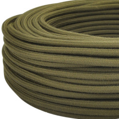 Produktbild von Textilkabel Stoffkabel 3x0,75 mm² Khaki moosgrün Meterware