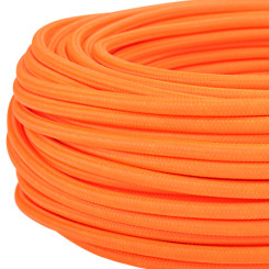 Produktbild von Textilkabel Stoffkabel 3x0,75 mm² Neon orange