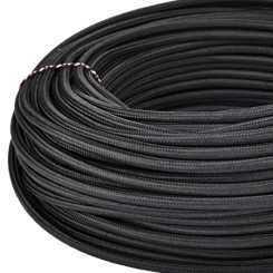 Produktbild von Textilkabel Stoffkabel 3x0,75 mm² schwarz 10 m