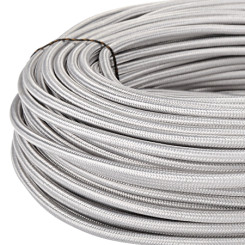 Produktbild von Textilkabel Stoffkabel 3x0,75 mm² silber