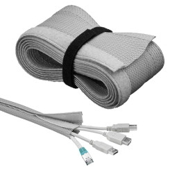 Produktbild von Textilschlauch silber mit Klettverschluss