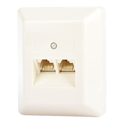Produktbild von UAE Telefondose 2-fach Aufputz 2x8(8) parallel