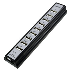 Produktbild von LogiLink USB 2.0 Hub 10-Port mit Netzteil