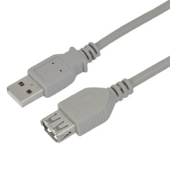 Produktbild von USB 2.0 Kabel A-Stecker, A-Buchse grau 3 m