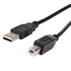Produktbild von USB 2.0 Kabel A-Stecker, B-Stecker schwarz 1,8 m