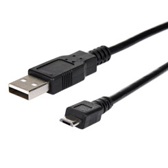 Produktbild von USB 2.0 Kabel A-Stecker, Micro-B-Stecker schwarz 0,6 m