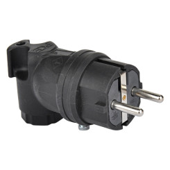 Produktbild von Vollgummi Winkelstecker schwarz