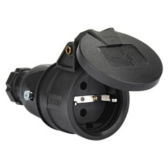 Produktbild von Vollgummikupplung schwarz mit Klappdeckel