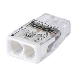 Produktbild von Wago Steckklemme 2-fach 0,5-2,5 mm² weiß 100 Stück