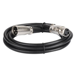Produktbild von XLR-Anschlusskabel Stecker - Kupplung schwarz 2 m