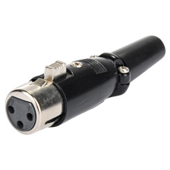 Produktbild von XLR Mikrofonkupplung 3-polig schwarz