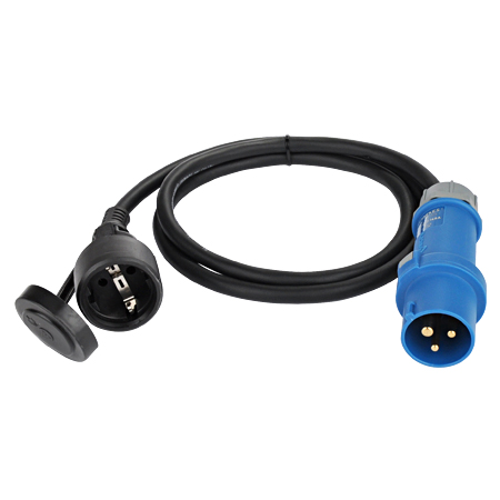 CEE Adapter, CEE-Stecker auf Schuko-Kupplung 230V 16A für Camping