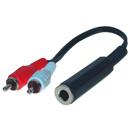 Audio Adapterkabel 2xCinch/Klinke 6,35 mm