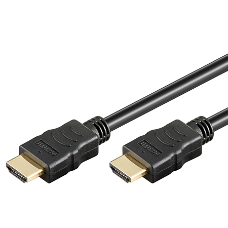 High Speed HDMI Kabel mit Ethernet schwarz 1 m